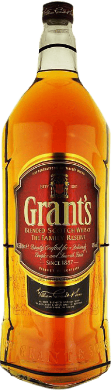 54,95 € | Купажированный виски Grant & Sons Grant's Объединенное Королевство Бутылка Иеробоам Двойной Магнум 3 L