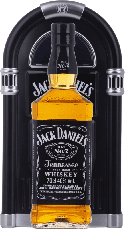 119,95 € | Bourbon Whisky Jack Daniel's Old Nº 7 Jukebox Radio Case Limited Edition United States 70 cl