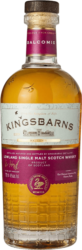 Envoi gratuit | Single Malt Whisky Kingsbarns Balcomie Lowlands Royaume-Uni 70 cl