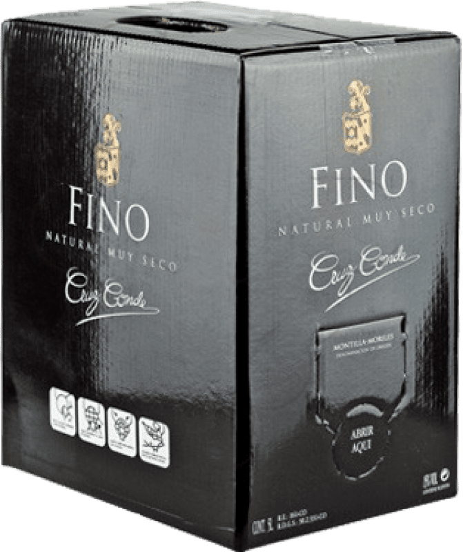 24,95 € | Крепленое вино Cruz Conde Fino D.O. Montilla-Moriles Andalucía y Extremadura Испания Pedro Ximénez Bag in Box 5 L