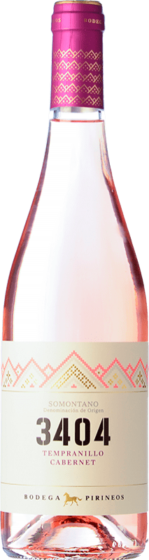 5,95 € | 玫瑰酒 Pirineos 3404 Rosado D.O. Somontano 阿拉贡 西班牙 Tempranillo, Cabernet Sauvignon 75 cl