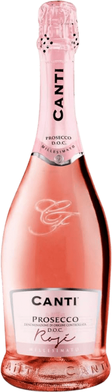 11,95 € | Espumante rosé Canti Rosé Extradry Extra Seco D.O.C. Prosecco Vêneto Itália Pinot Preto, Glera 75 cl