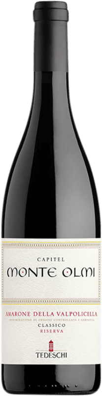Бесплатная доставка | Красное вино Tedeschi Capitel Monte Olmi D.O.C.G. Amarone della Valpolicella Италия Corvina — Корвина, Rondinella — Рондинелла, Corvinone — Корвиноне 75 cl