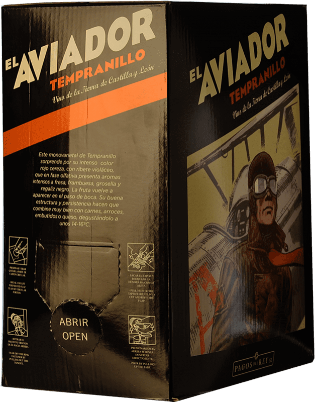 送料無料 | 赤ワイン Pagos del Rey El Aviador I.G.P. Vino de la Tierra de Castilla y León カスティーリャ・イ・レオン スペイン Tempranillo — テンプラニーリョ バッグ・イン・ボックス 5 L