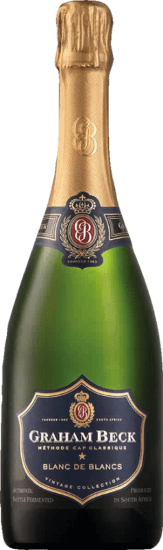 Kostenloser Versand | Weißer Sekt Graham Beck Blanc de Blancs Brut Große Reserve I.G. Robertson Südafrika Chardonnay 75 cl