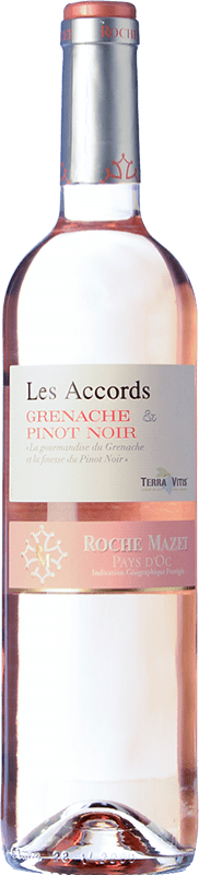 Envio grátis | Vinho rosé Roche Mazet Les Accords Rosé Jovem I.G.P. Vin de Pays d'Oc Languedoc França Grenache, Pinot Preto 75 cl