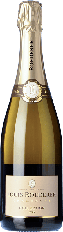 46,95 € | Espumante branco Louis Roederer Collection 243 Brut A.O.C. Champagne Champagne França Pinot Preto, Chardonnay, Pinot Meunier 75 cl
