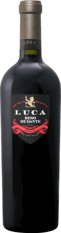 Kostenloser Versand | Rotwein Luca Wines Laura Catena Beso de Dante Blend Crianza — Kurze Fassreifung I.G. Valle de Uco Uco-Tal Argentinien Cabernet Sauvignon, Cabernet Franc, Malbec 75 cl