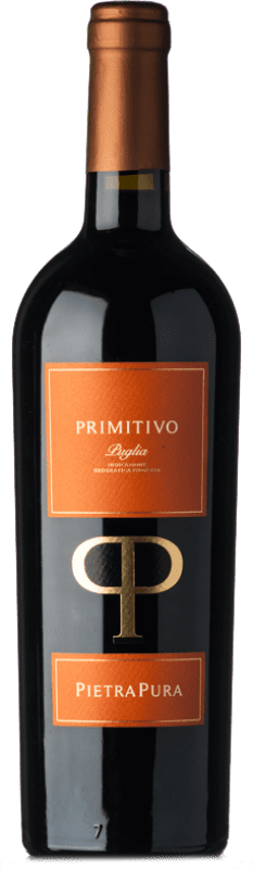 Бесплатная доставка | Красное вино Pietrapura I.G.T. Puglia Апулия Италия Primitivo — Примитиво 75 cl