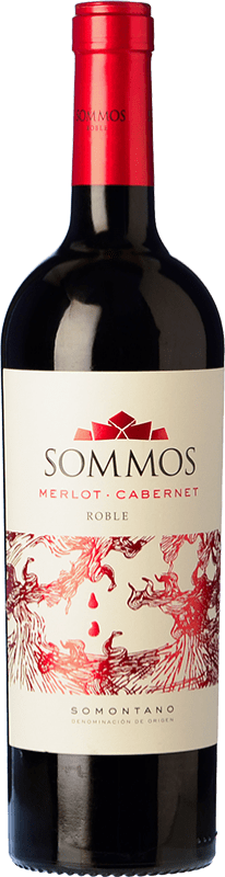 Spedizione Gratuita | Vino Rosso Sommos Rovere D.O. Somontano Aragona Spagna Tempranillo, Merlot, Cabernet Sauvignon 75 cl