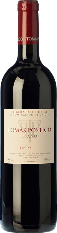 送料無料 | 赤ワイン Tomás Postigo Tercer 3º Año D.O. Ribera del Duero カスティーリャ・イ・レオン スペイン Tempranillo — テンプラニーリョ, Merlot — メルロー, Cabernet Sauvignon — カベルネ・ソーヴィニヨン, Malbec — マルベック マグナムボトル 1,5 L
