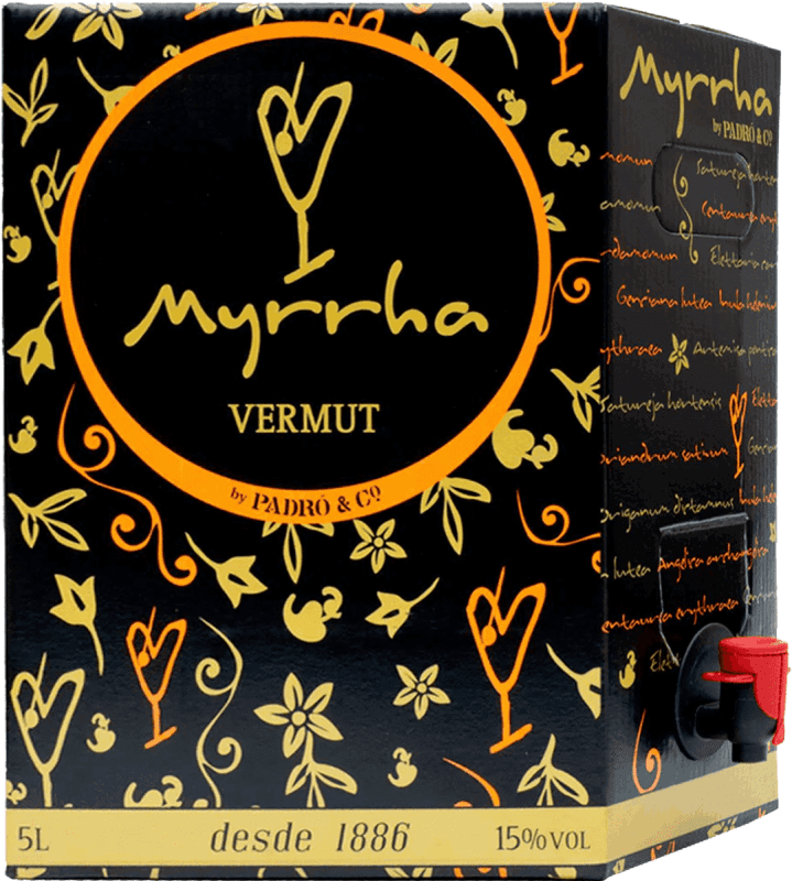 38,95 € Бесплатная доставка | Вермут Padró Myrrha Rojo Bag in Box — вино в коробке 5 L