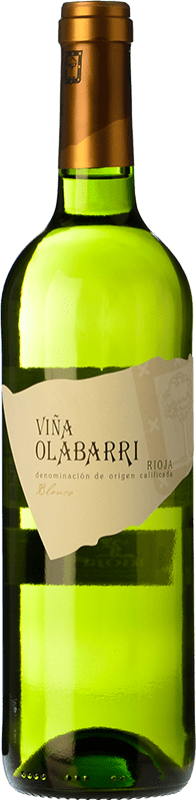 Бесплатная доставка | Белое вино Olabarri Blanco D.O.Ca. Rioja Ла-Риоха Испания Viura, Malvasía, Grenache White 75 cl