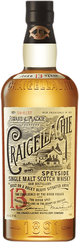 Kostenloser Versand | Single Malt Whisky Craigellachie Malt Schottland Großbritannien 13 Jahre 70 cl