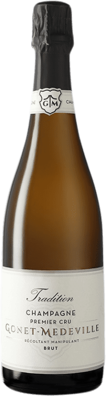 45,95 € | Белое игристое Gonet-Médeville Premier Cru Cuvée Tradition A.O.C. Champagne шампанское Франция Pinot Black, Chardonnay, Pinot Meunier 75 cl