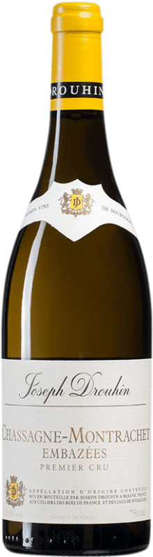 115,95 € Free Shipping | White wine Drouhin 1er Cru Les Embazées A.O.C. Chassagne-Montrachet Burgundy France Chardonnay Bottle 75 cl