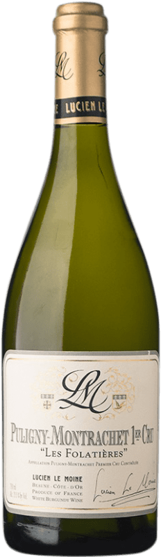 Бесплатная доставка | Белое вино Lucien Le Moine Premier Cru Les Folatières A.O.C. Puligny-Montrachet Бургундия Франция Chardonnay 75 cl