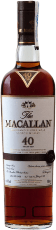 免费送货 | 威士忌单一麦芽威士忌 Macallan 斯佩塞 英国 40 岁 70 cl