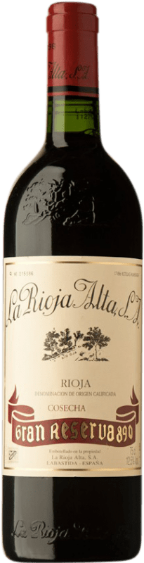 167,95 € Free Shipping | Red wine Rioja Alta 890 Gran Reserva 1989 D.O.Ca. Rioja Spain Tempranillo Bottle 75 cl