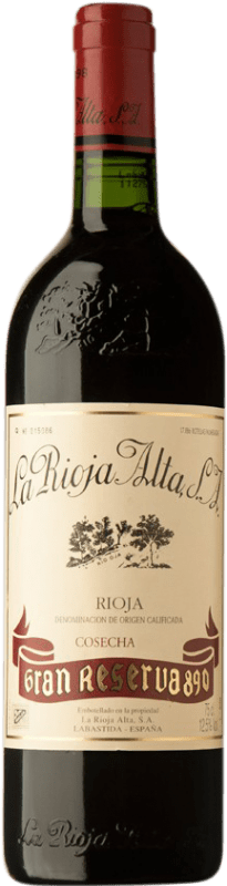 152,95 € Бесплатная доставка | Красное вино Rioja Alta 890 Гранд Резерв 1989 D.O.Ca. Rioja