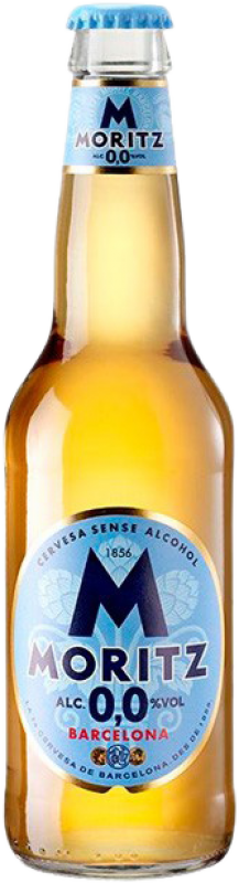 Free Shipping | Beer Moritz Catalonia Spain Third-Liter Bottle 33 cl 0.0 Zero Zero Alcohol-Free