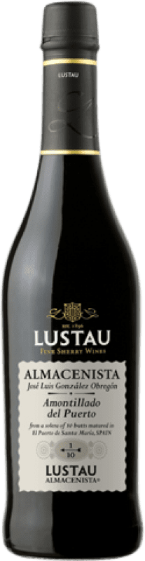 Kostenloser Versand | Verstärkter Wein Lustau Almacenista José Luis González Obregón Amontillado del Puerto D.O. Jerez-Xérès-Sherry Andalusien Spanien Palomino Fino Medium Flasche 50 cl