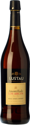 Kostenloser Versand | Verstärkter Wein Lustau Amontillado Los Arcos D.O. Jerez-Xérès-Sherry Andalusien Spanien Palomino Fino 75 cl