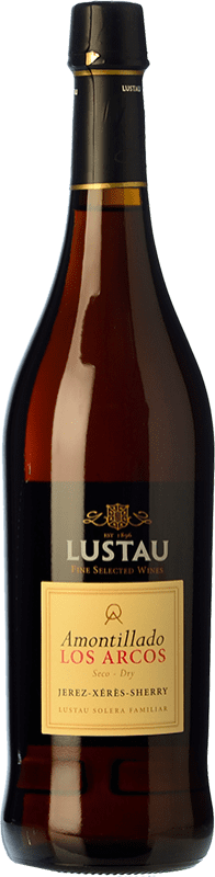 Бесплатная доставка | Креплёное вино Lustau Los Arcos Amontillado Амонтиладо D.O. Jerez-Xérès-Sherry Андалусия Испания Palomino Fino 75 cl