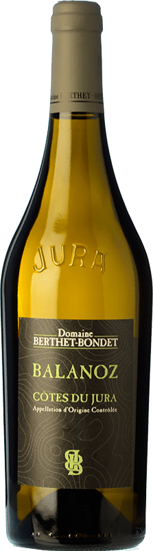 Envío gratis | Vino blanco Berthet-Bondet Balanoz A.O.C. Côtes du Jura Francia Chardonnay Ecológico 75 cl