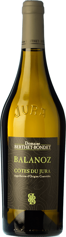 Free Shipping | White wine Berthet-Bondet Balanoz A.O.C. Côtes du Jura France Chardonnay 75 cl