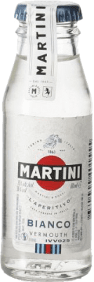 Envio grátis | Vermute Martini Dulce — Doce Bianco — Branco Itália Garrafinha Miniatura 5 cl