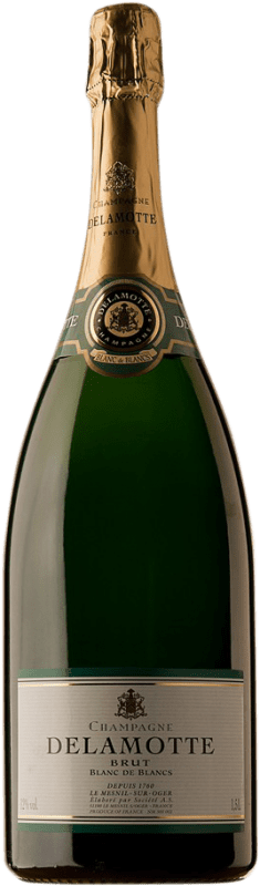 102,95 € Free Shipping | White Sparkling Wine Delamotte Blanc de Blancs A.O.C. Champagne Magnum Bottle 1,5 L