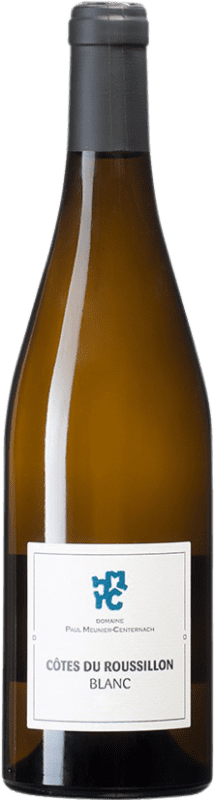 Free Shipping | White wine Meunier-Centernach Blanc A.O.C. Côtes du Roussillon Languedoc-Roussillon France Grenache Grey, Macabeo 75 cl