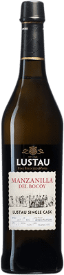 Kostenloser Versand | Verstärkter Wein Lustau Manzanilla del Bocoy Single Cask D.O. Manzanilla-Sanlúcar de Barrameda Andalusien Spanien Palomino Fino Medium Flasche 50 cl