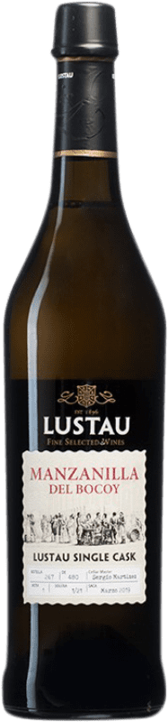 Spedizione Gratuita | Vino fortificato Lustau Manzanilla del Bocoy Single Cask D.O. Manzanilla-Sanlúcar de Barrameda Andalusia Spagna Palomino Fino Bottiglia Medium 50 cl