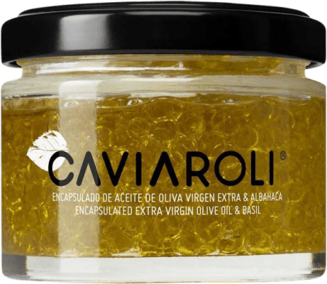 Olivenöl Caviaroli Encapsulado E-NOL Extra Nativ Caviar — Kaviar, Albahaca — Basilikum