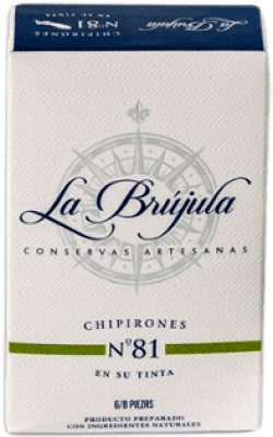 6,95 € | Conserves de Fruits de Mer La Brújula Chipirones en su Tinta Espagne 6/8 Pièces