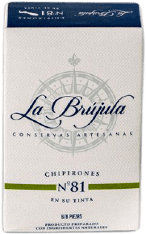 5,95 € 免费送货 | 海鲜罐头 La Brújula Chipirones en su Tinta 6/8 件