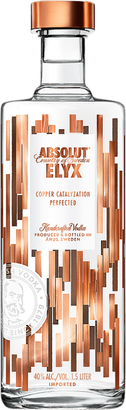 Envio grátis | Vodca Absolut Elyx Suécia Garrafa Magnum 1,5 L