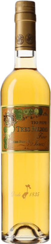 69,95 € 免费送货 | 强化酒 González Byass Fino Tres Palmas D.O. Jerez-Xérès-Sherry 瓶子 Medium 50 cl