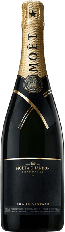 89,95 € Envoi gratuit | Vin Mousseux Blanc Moët & Chandon Grand Extra Brut Vintage Réserve A.O.C. Champagne