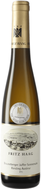Free Shipping | White wine Fritz Haag Juffer Sonnenuhr Auslese Lange Goldkapsel Q.b.A. Mosel Germany Riesling Half Bottle 37 cl