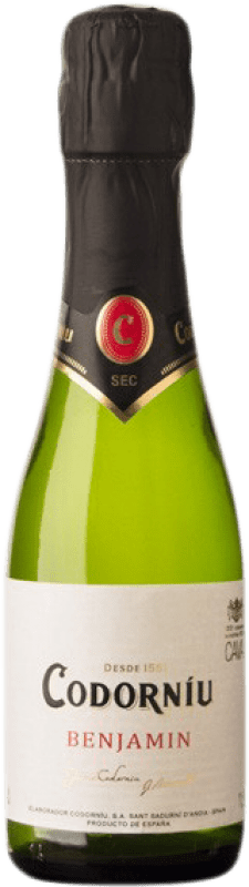 4,95 € Envoi gratuit | Vin Mousseux Blanc Codorníu Benjamín Seco — Sec D.O. Cava Petite Bouteille 20 cl