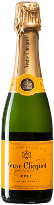Kostenloser Versand | Weißer Sekt Veuve Clicquot Brut — Herb Große Reserve — Lange Reifung A.O.C. Champagne Champagner Frankreich Pinot Noir — Spätburgunder, Chardonnay, Pinot Meunier — Schwarzriesling Halbflasche 37 cl