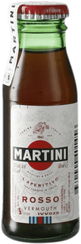 2,95 € Envio grátis | Vermute Martini Rosso — Tinto Garrafinha Miniatura 5 cl
