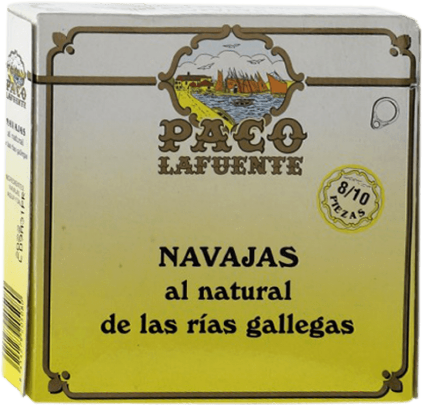 9,95 € Free Shipping | Conservas de Marisco Conservera Gallega Paco Lafuente Navajas 8/10 Pieces