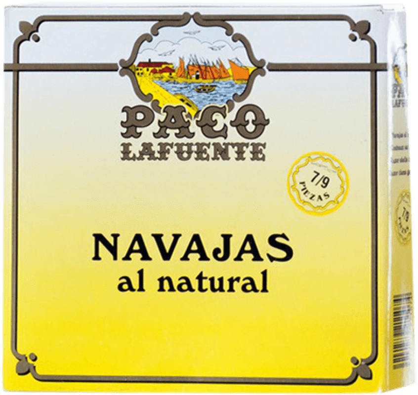 12,95 € Бесплатная доставка | Консервы из морепродуктов Conservera Gallega Paco Lafuente Navajas 8/10 Куски