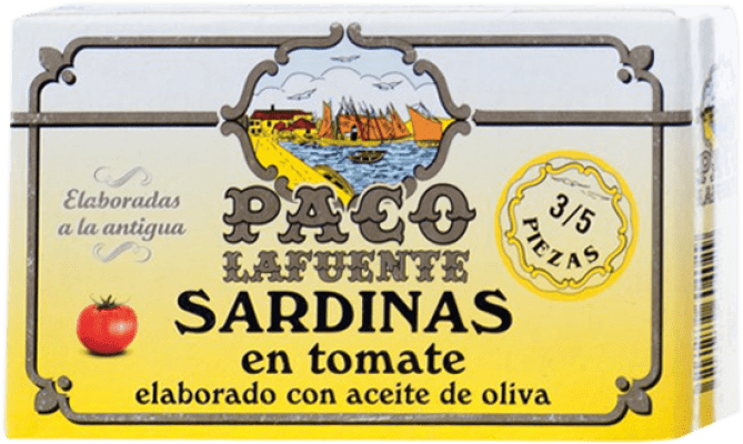 2,95 € Free Shipping | Fish Preserves Conservera Gallega Paco Lafuente Sardina en Tomate 3/5 Pieces