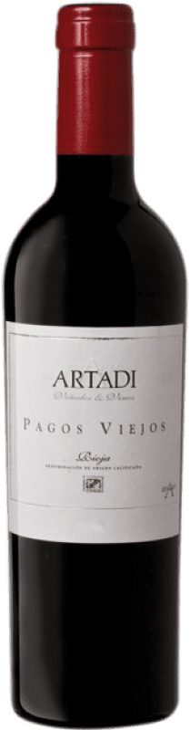 Бесплатная доставка | Красное вино Artadi Pagos Viejos D.O. Navarra Наварра Испания Tempranillo, Viura Половина бутылки 37 cl