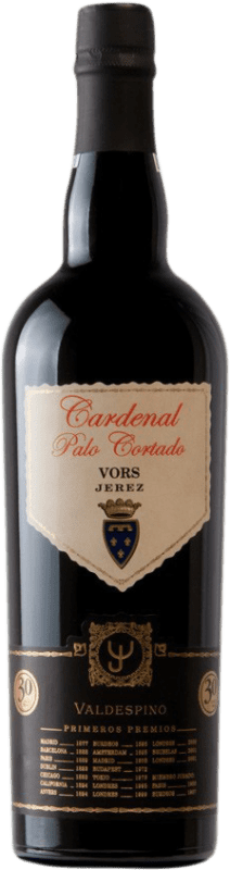 Envio grátis | Vinho Generoso Fortificado Valdespino Palo Cortado Cardenal Very Old Rare Sherry VORS D.O. Jerez-Xérès-Sherry Andaluzia Espanha Palomino Fino 75 cl